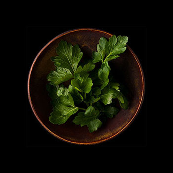 Parsley in bowl