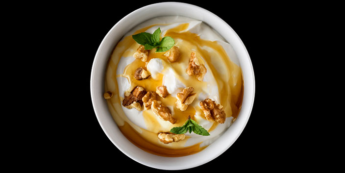 Givaudan, yoghurt with honey and walnuts