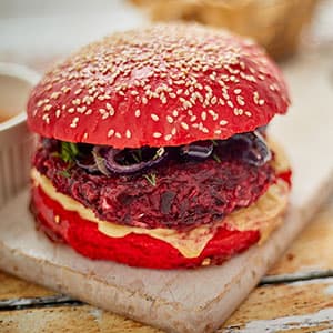 Red beet burger