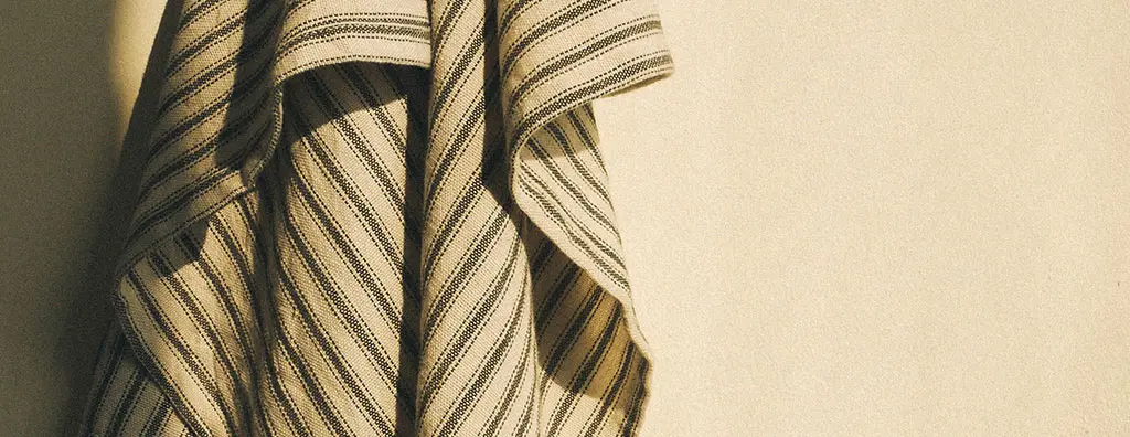 A tea towel hanging on the wall