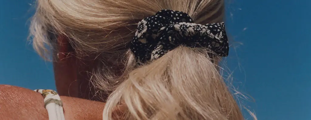 Pony tail of an mature lady