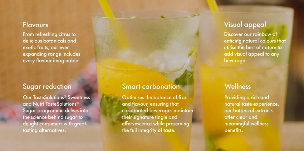 Consumer demand: flavours, sugar reduction, smart carbonation, wellness and visual appeal