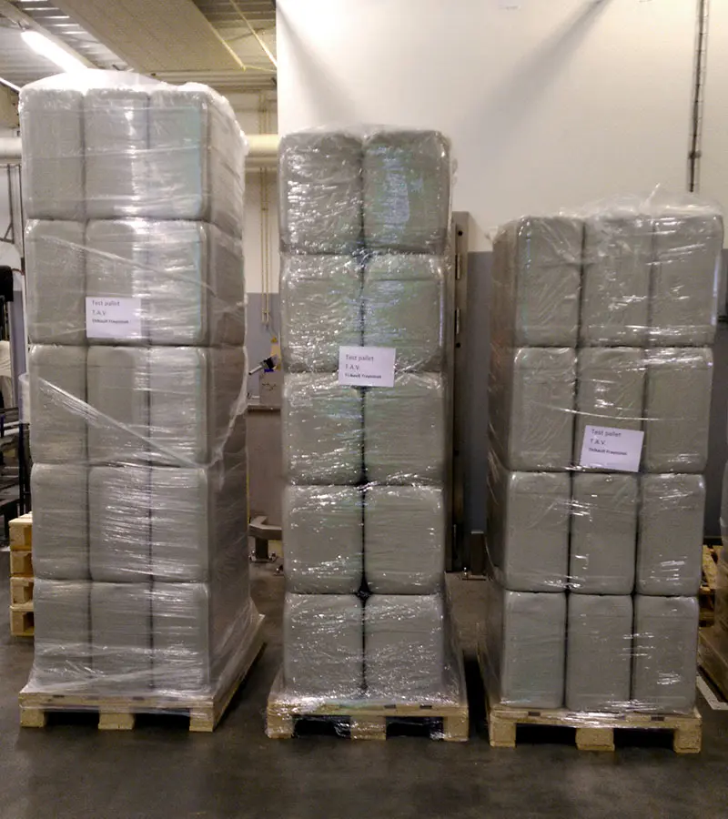 Wrapping plastic used around product cans