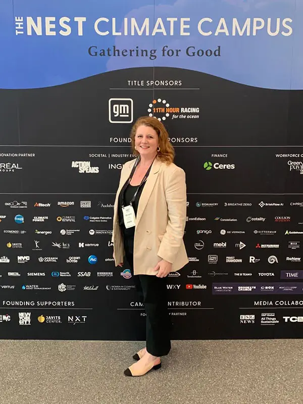 Michelle McCabe at the Nest Climate Campus, the official partner of Climate Week NYC