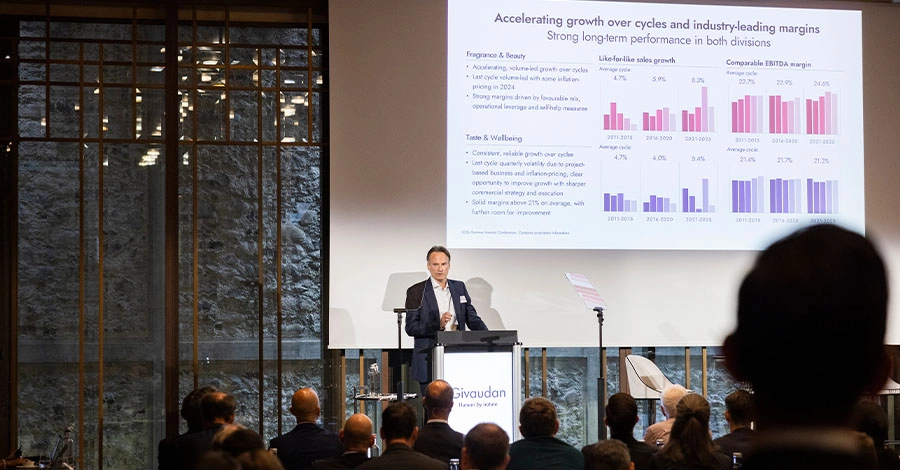 Christian Stammkoetter presenting at the Givaudan 2026 Summer Investor Conference