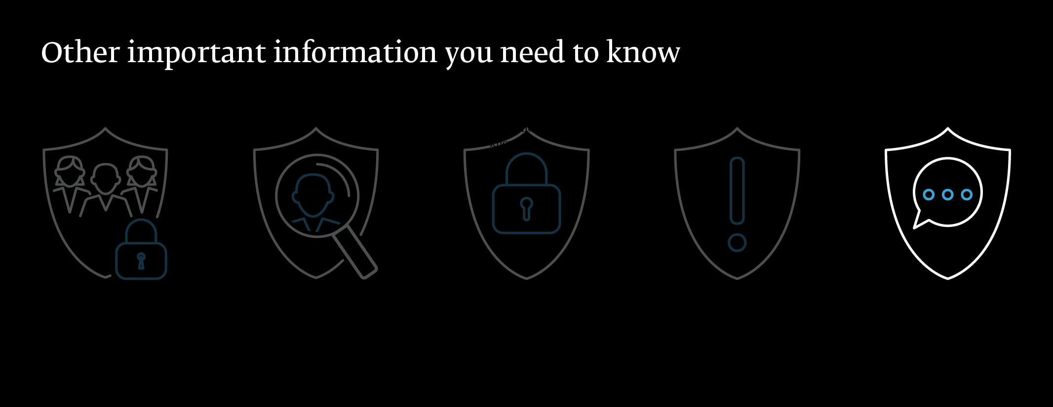 Other important information you need to know Other important information you need to know
