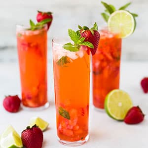 Natural red-coloured beverages