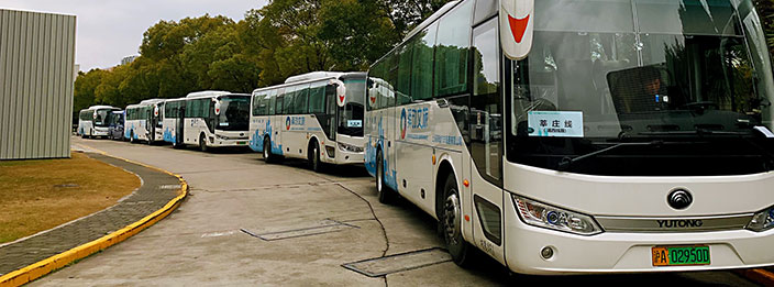 Sites’ shuttle buses in China