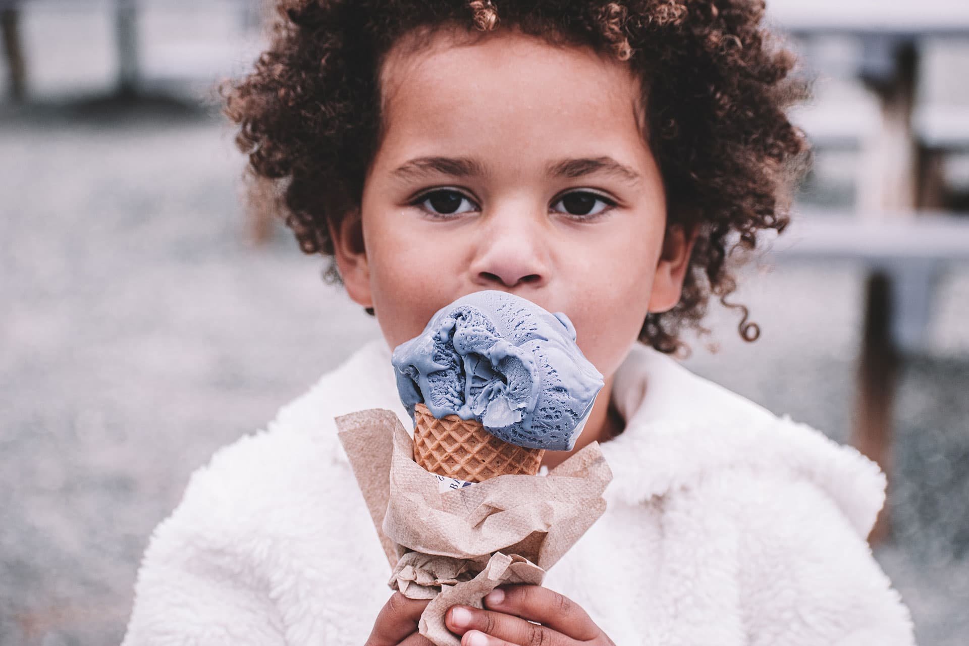 Girl eating ice cream