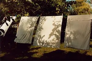 Drying laundry outdoors