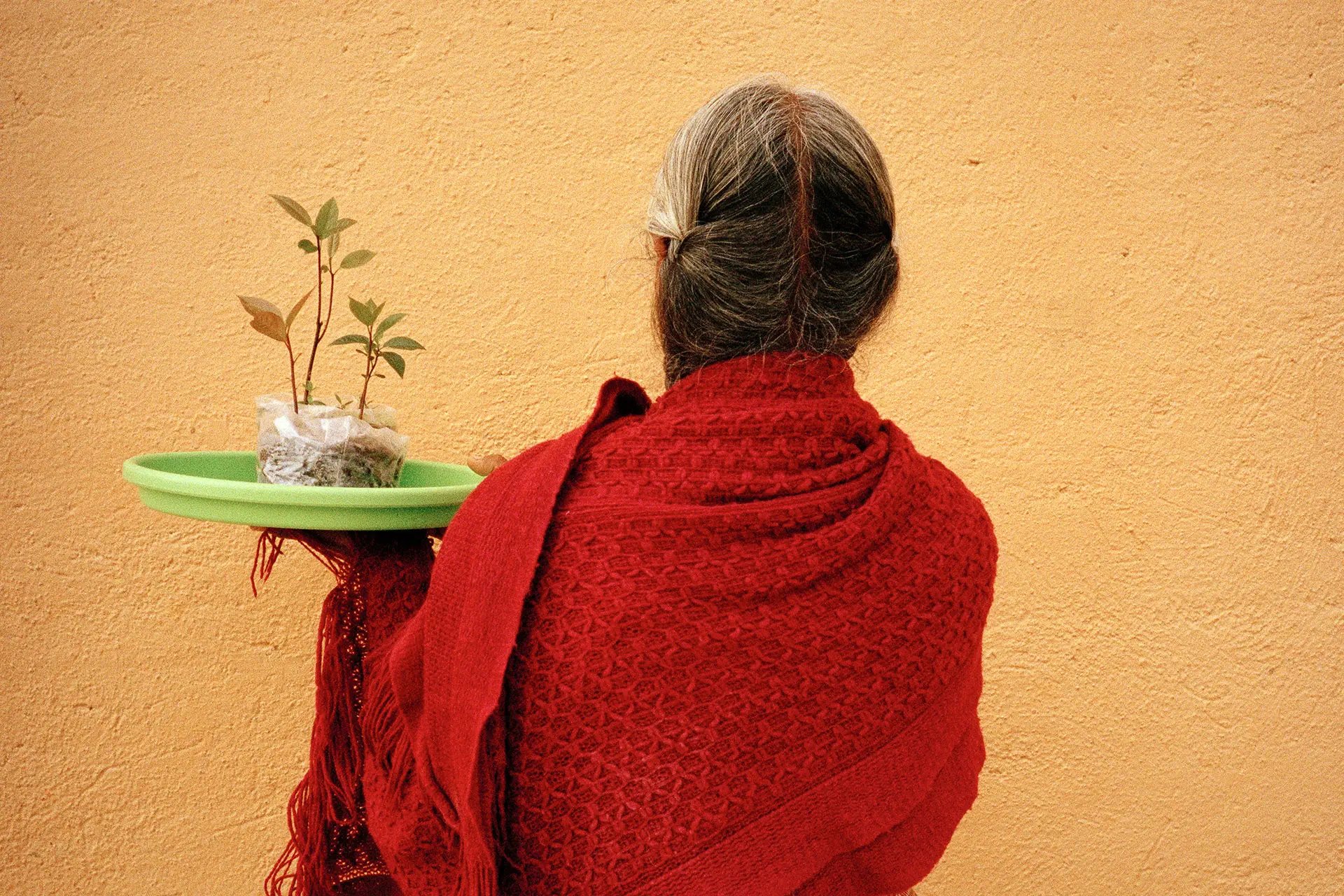 Senior lady with shawl