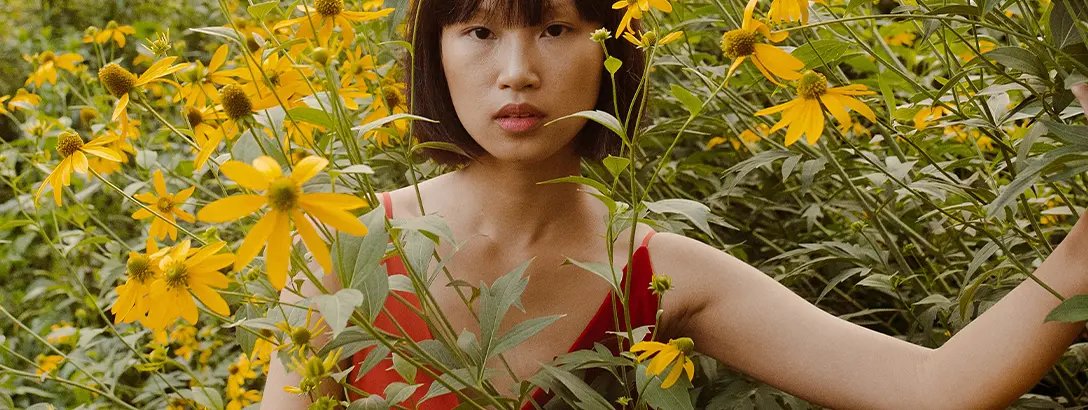 Yellow flower lady