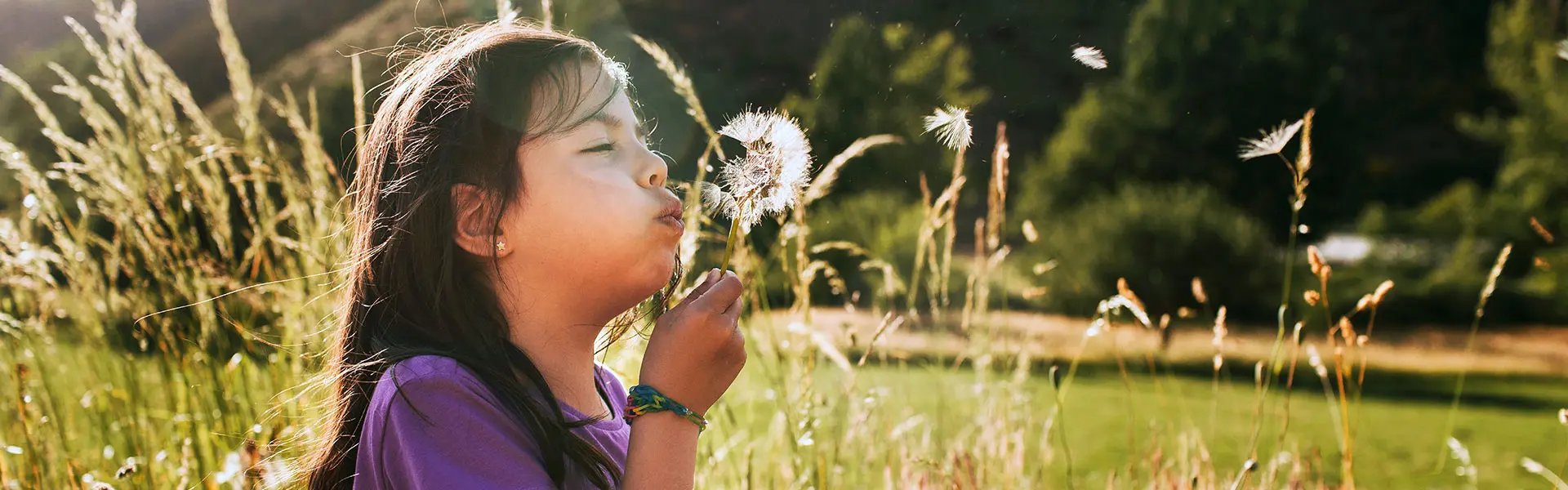 Girl with dandelion