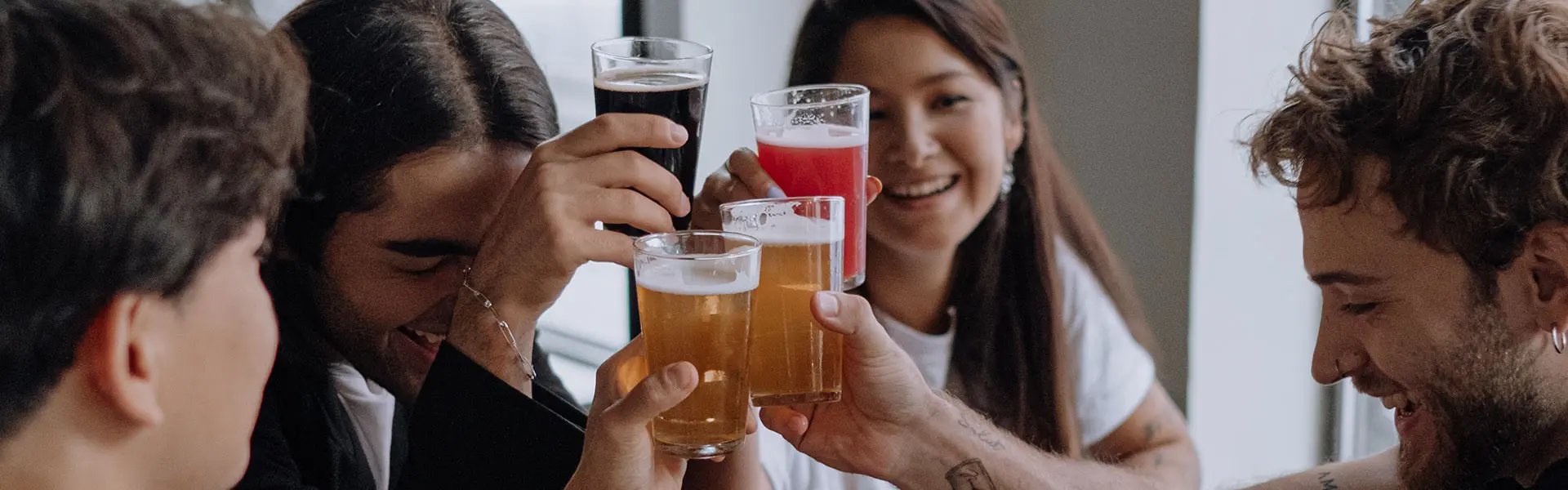 Toasting with types of beer