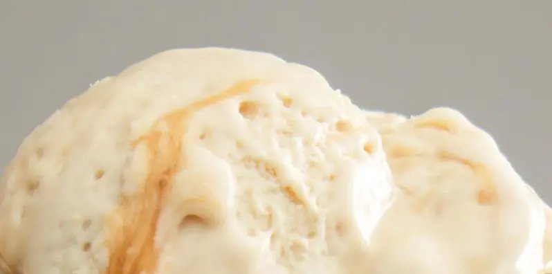 Part of caramel ice cream image