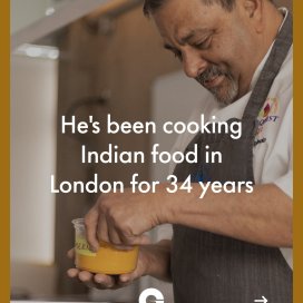 instagram post He's been cooking Indian 